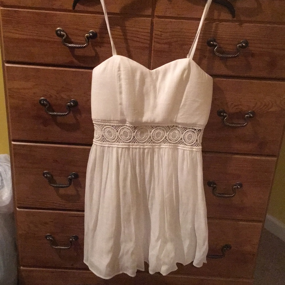 White spaghetti strap dress